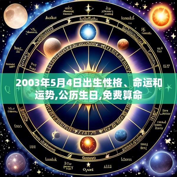 2003年5月4日出生性格、命运和运势,公历生日,免费算命