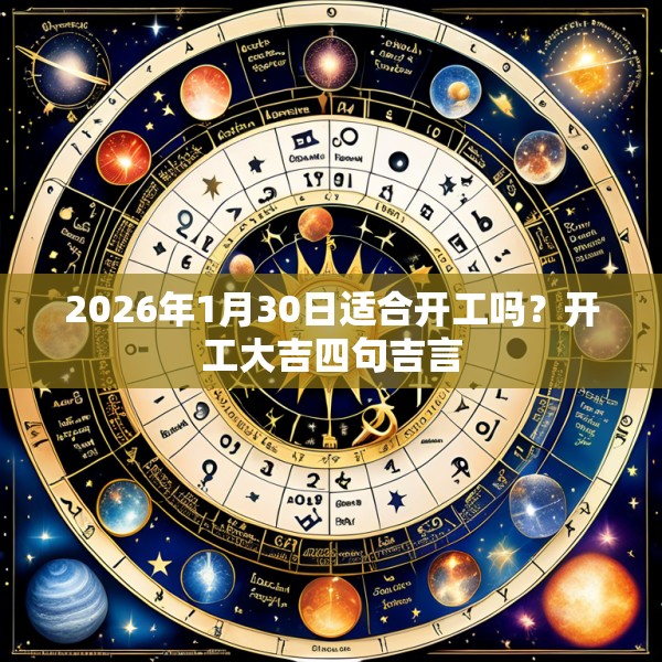 2026年1月30日适合开工吗？开工大吉四句吉言