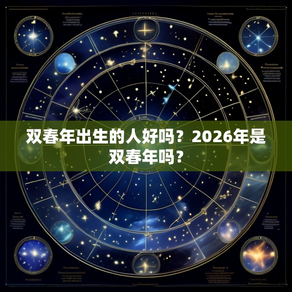 双春年出生的人好吗？2026年是双春年吗？