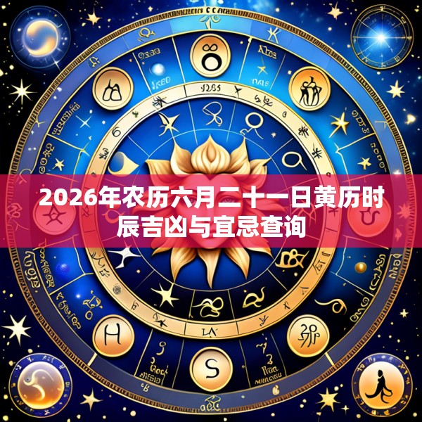 2026年农历六月二十一日黄历时辰吉凶与宜忌查询