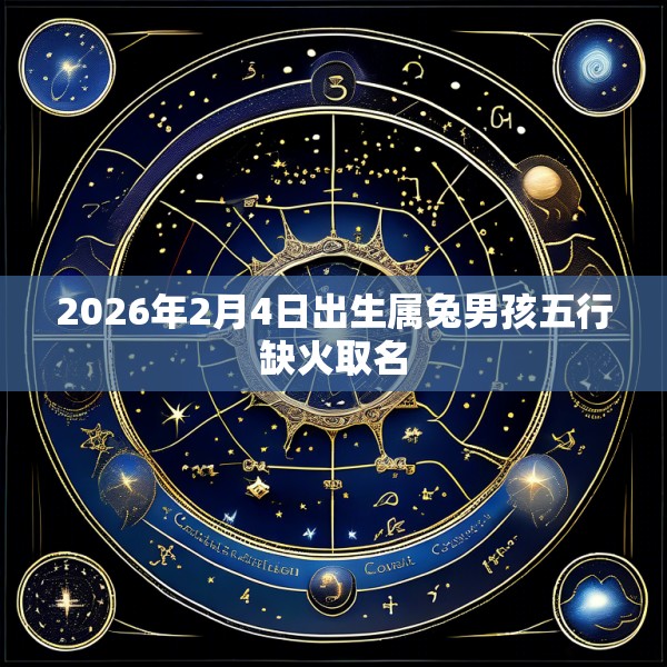 2026年2月4日出生属兔男孩五行缺火取名