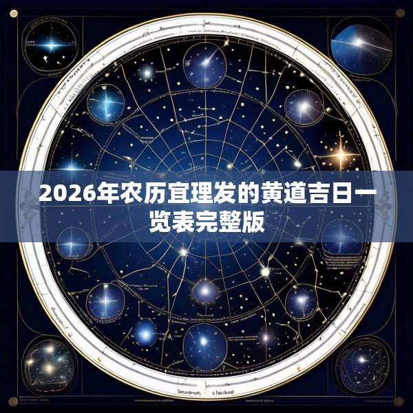 2026年农历宜理发的黄道吉日一览表完整版