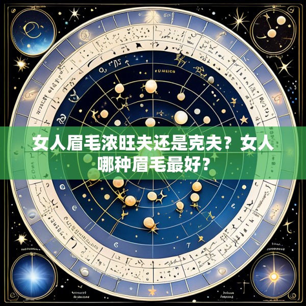 女人眉毛浓旺夫还是克夫？女人哪种眉毛最好？