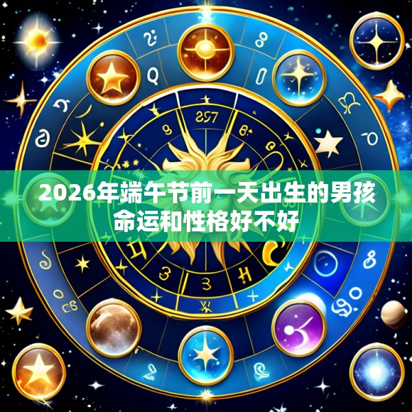 2026年端午节前一天出生的男孩命运和性格好不好