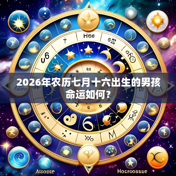 2026年农历七月十六出生的男孩命运如何？