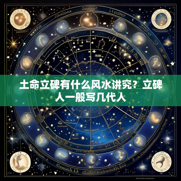 土命立碑有什么风水讲究?立碑人一般写几代人