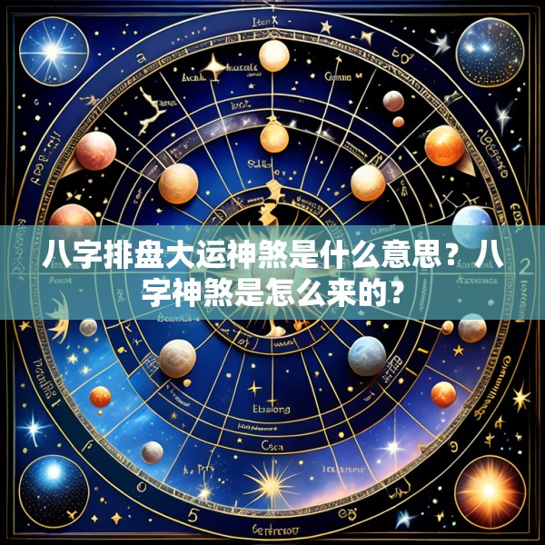 八字排盘大运神煞是什么意思？八字神煞是怎么来的？