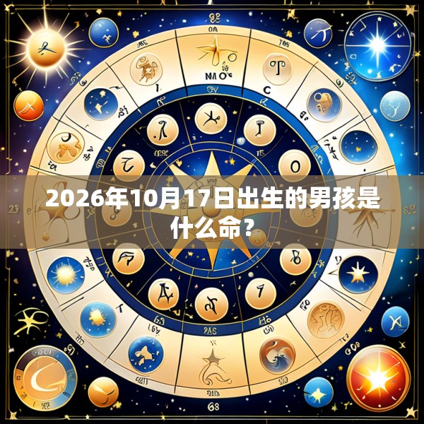 2026年10月17日出生的男孩是什么命？