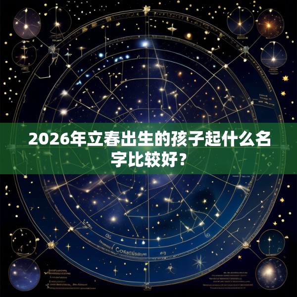 2026年立春出生的孩子起什么名字比较好?