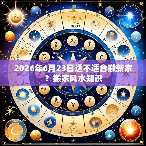 2026年6月23日适不适合搬新家？搬家风水知识