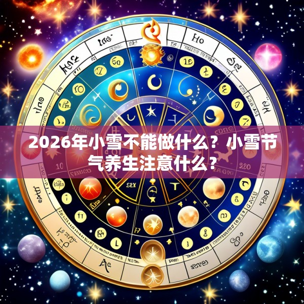 2026年小雪不能做什么？小雪节气养生注意什么？