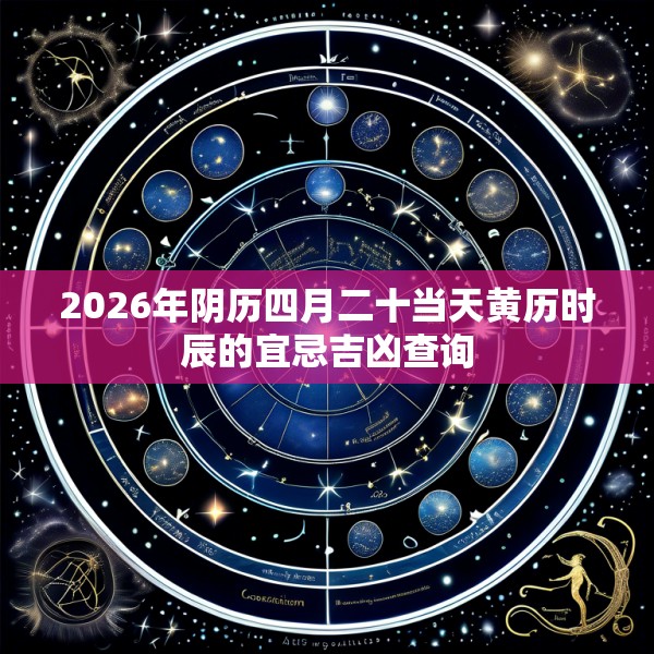 2026年阴历四月二十当天黄历时辰的宜忌吉凶查询