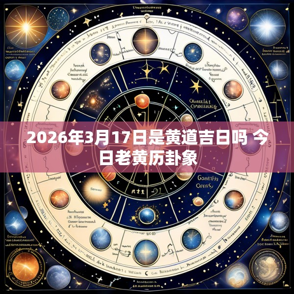 2026年3月17日是黄道吉日吗 今日老黄历卦象