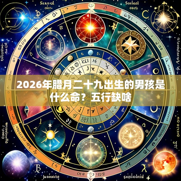 2026年腊月二十九出生的男孩是什么命?五行缺啥