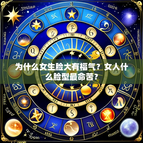 为什么女生脸大有福气?女人什么脸型最命苦?