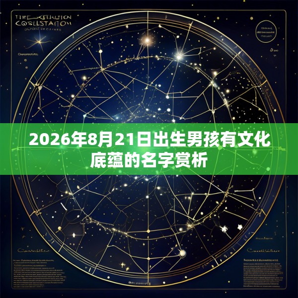 2026年8月21日出生男孩有文化底蕴的名字赏析