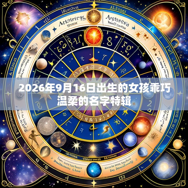 2026年9月16日出生的女孩乖巧温柔的名字特辑