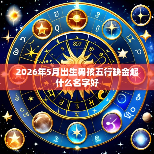 2026年5月出生男孩五行缺金起什么名字好