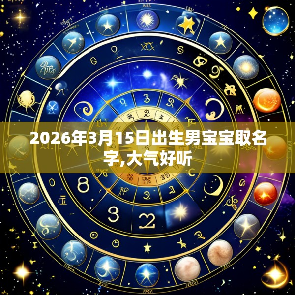 2026年3月15日出生男宝宝取名字,大气好听