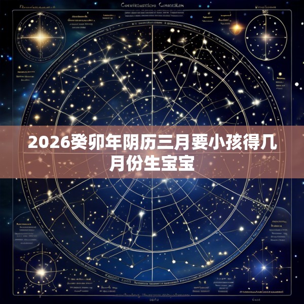 2026癸卯年阴历三月要小孩得几月份生宝宝