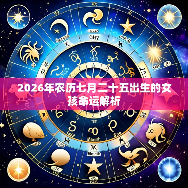 2026年农历七月二十五出生的女孩命运解析