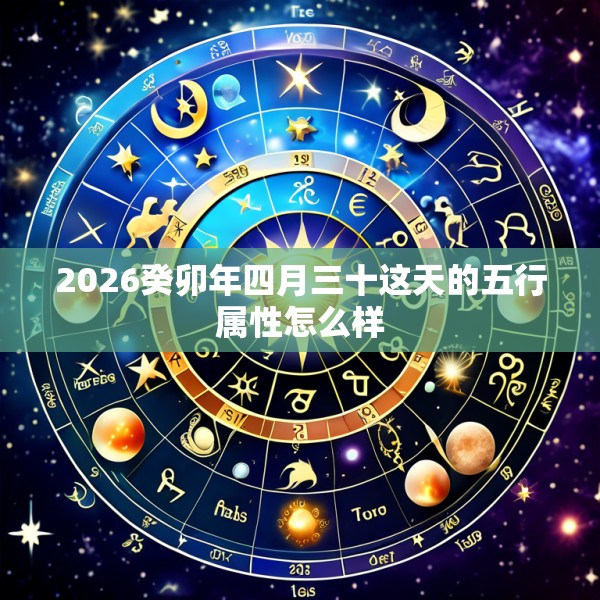 2026癸卯年四月三十这天的五行属性怎么样