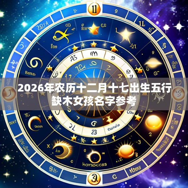 2026年农历十二月十七出生五行缺木女孩名字参考