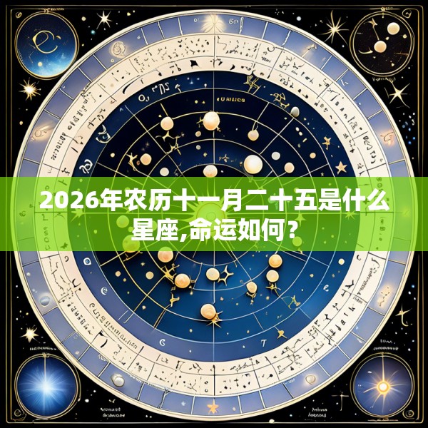 2026年农历十一月二十五是什么星座,命运如何？