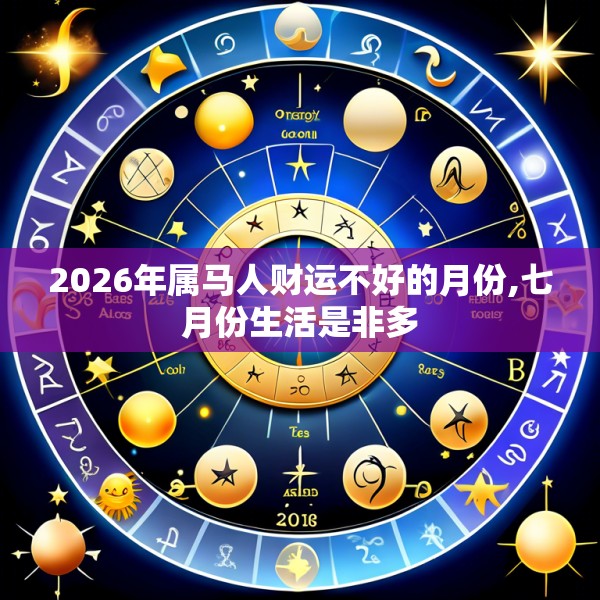 2026年属马人财运不好的月份,七月份生活是非多
