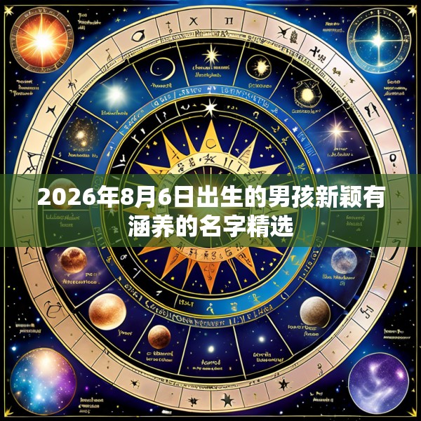 2026年8月6日出生的男孩新颖有涵养的名字精选