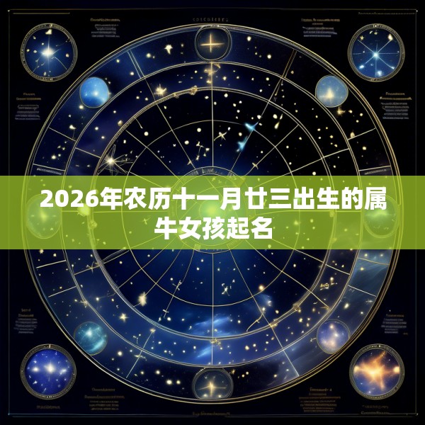 2026年农历十一月廿三出生的属牛女孩起名