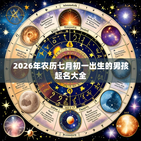 2026年农历七月初一出生的男孩起名大全