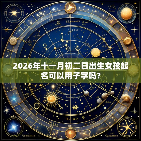 2026年十一月初二日出生女孩起名可以用子字吗?