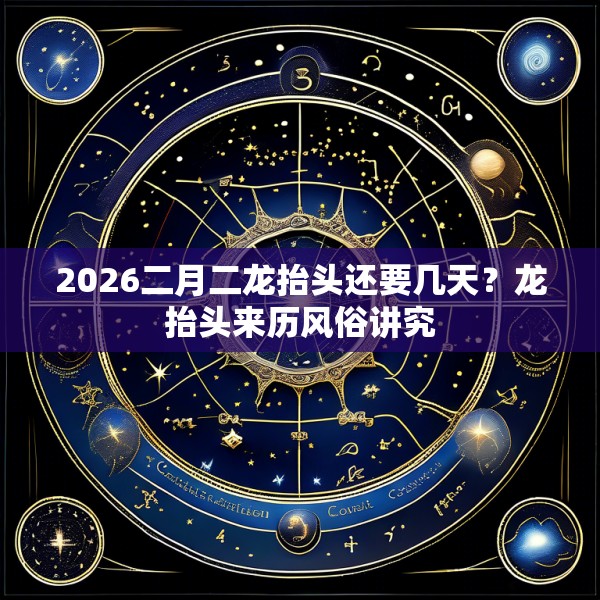 2026二月二龙抬头还要几天？龙抬头来历风俗讲究