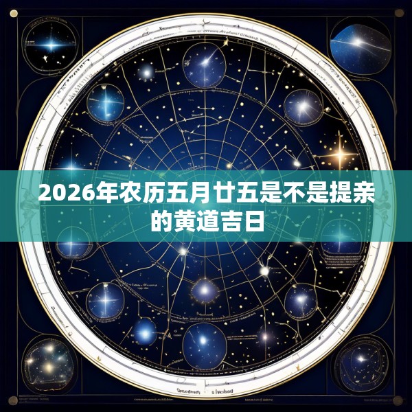 2026年农历五月廿五是不是提亲的黄道吉日