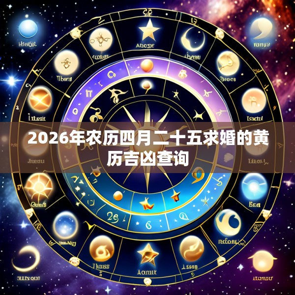 2026年农历四月二十五求婚的黄历吉凶查询