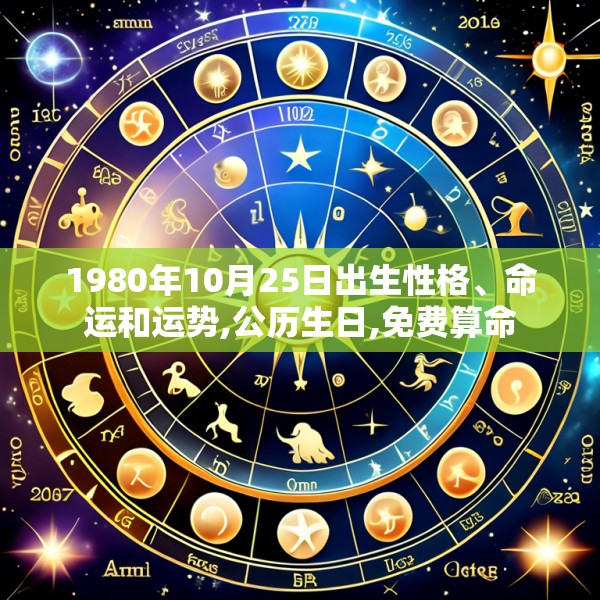1980年10月25日出生性格、命运和运势,公历生日,免费算命