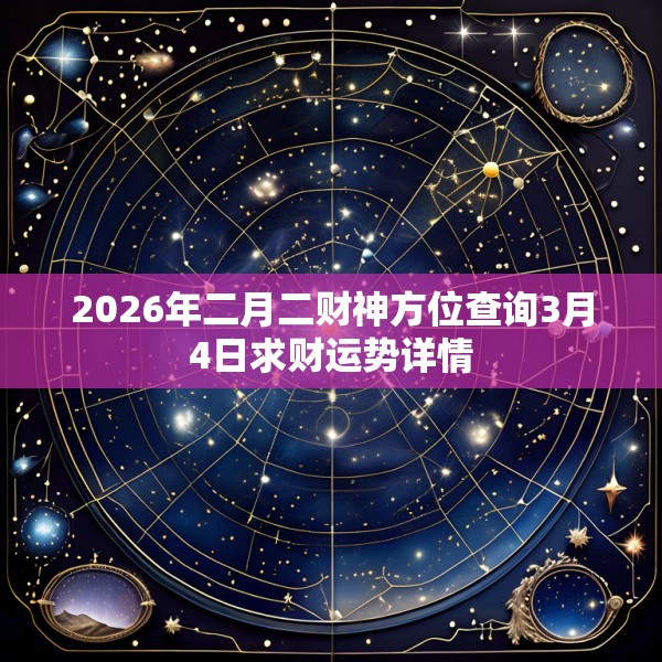 2026年二月二财神方位查询3月4日求财运势详情