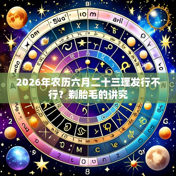 2026年农历六月二十三理发行不行？剃胎毛的讲究