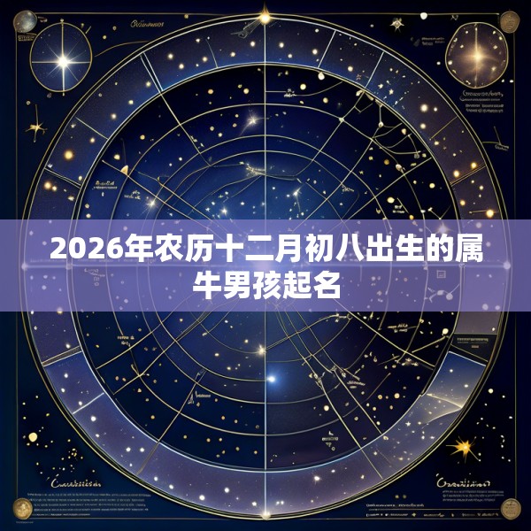 2026年农历十二月初八出生的属牛男孩起名