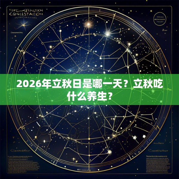 2026年立秋日是哪一天？立秋吃什么养生？