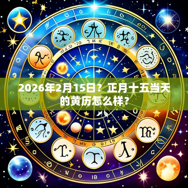 2026年2月15日？正月十五当天的黄历怎么样？