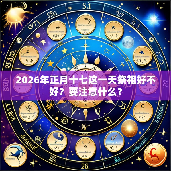 2026年正月十七这一天祭祖好不好?要注意什么?
