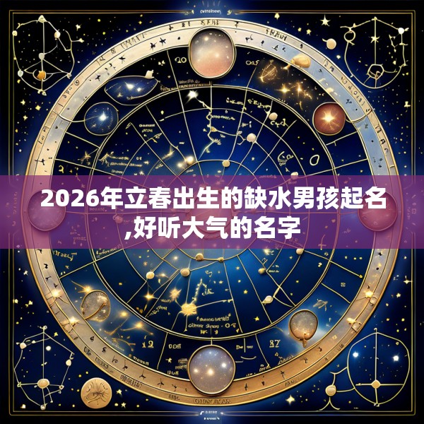 2026年立春出生的缺水男孩起名,好听大气的名字