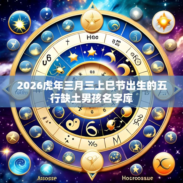 2026虎年三月三上巳节出生的五行缺土男孩名字库