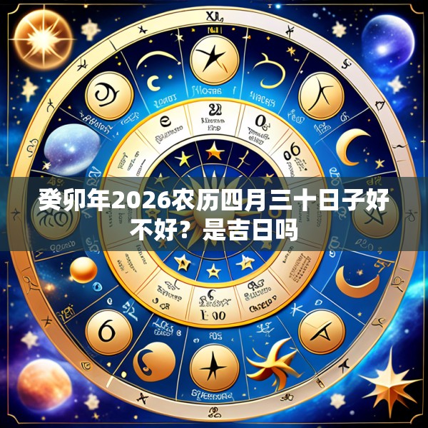癸卯年2026农历四月三十日子好不好？是吉日吗