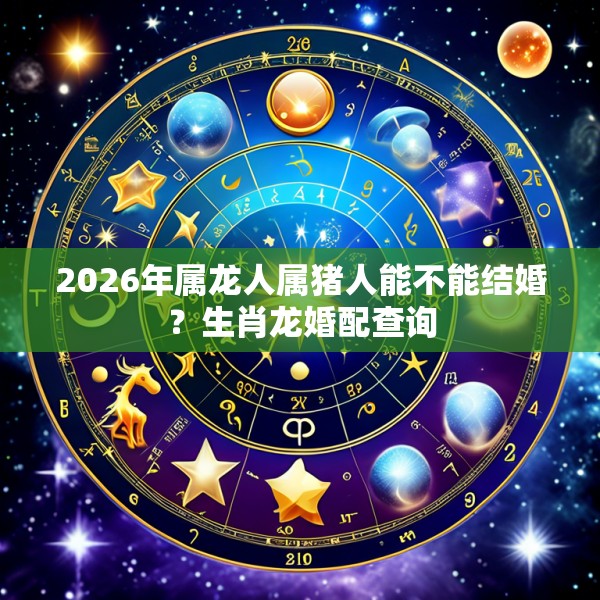 2026年属龙人属猪人能不能结婚？生肖龙婚配查询