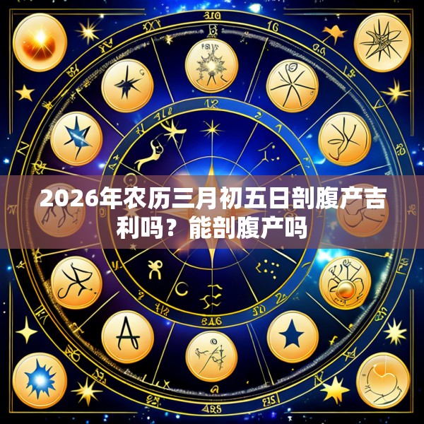 2026年农历三月初五日剖腹产吉利吗？能剖腹产吗