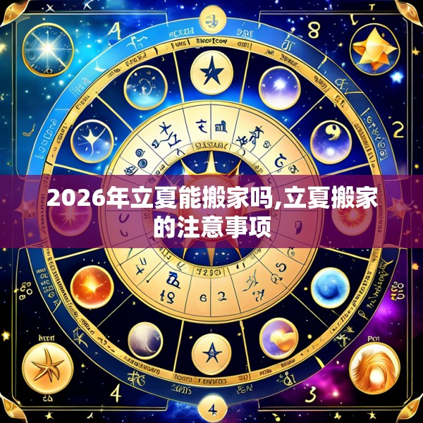 2026年立夏能搬家吗,立夏搬家的注意事项