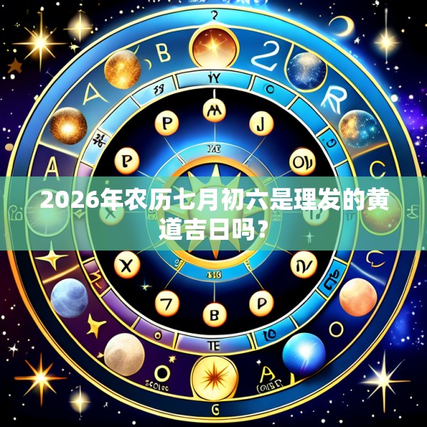 2026年农历七月初六是理发的黄道吉日吗？